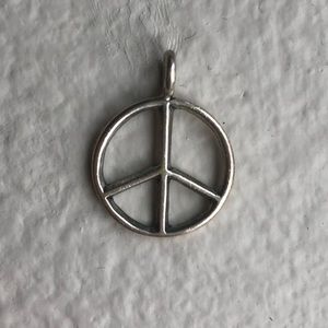 Silver Peace Sign Pendant
